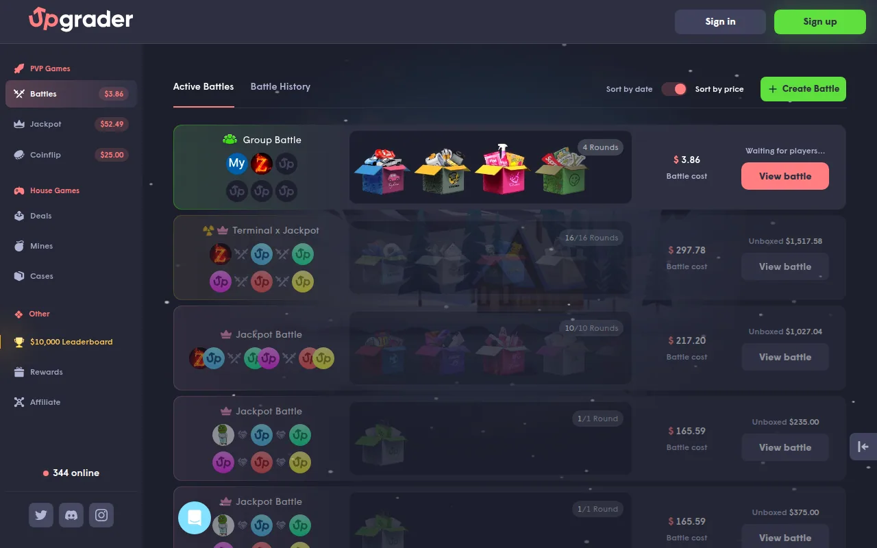 siteshot upgrader battles